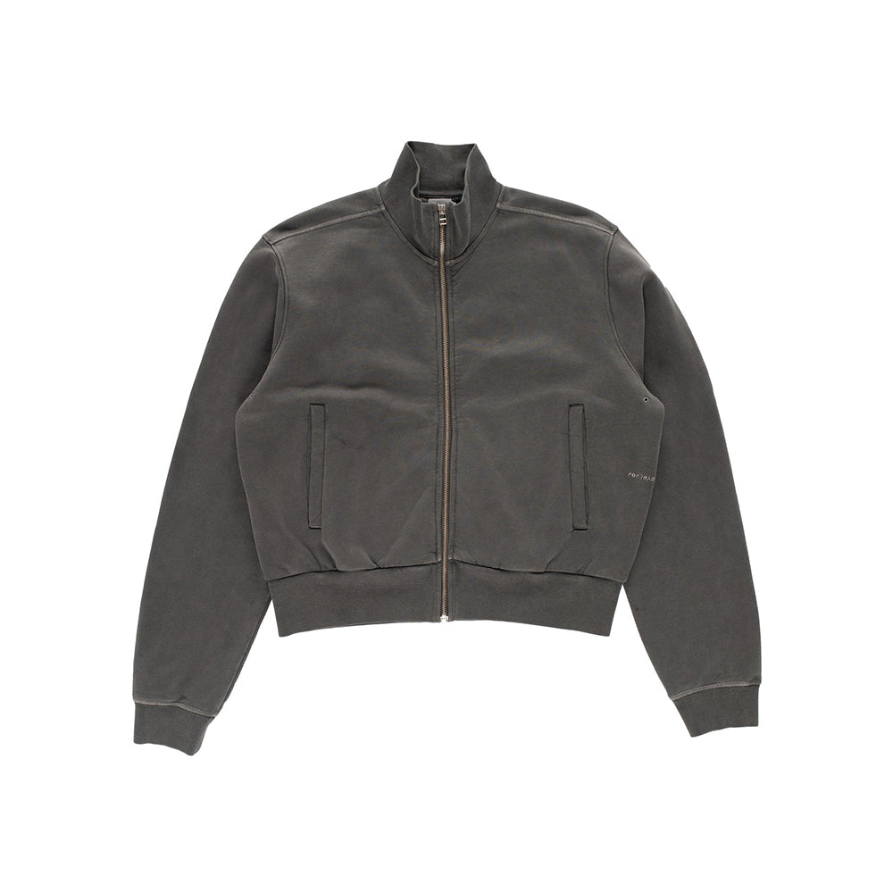 Pop Full Zip Sweat - Washed Black