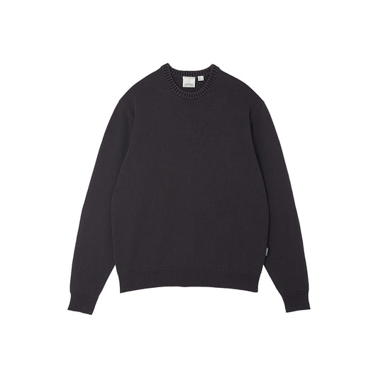 Cotton Knit Crew - Charcoal