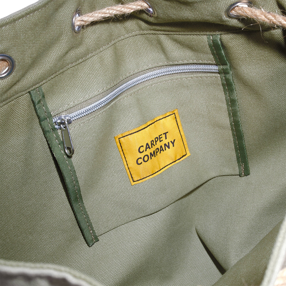 Carpet Company Canvas Laundry Bag - Military Green - Crowdless