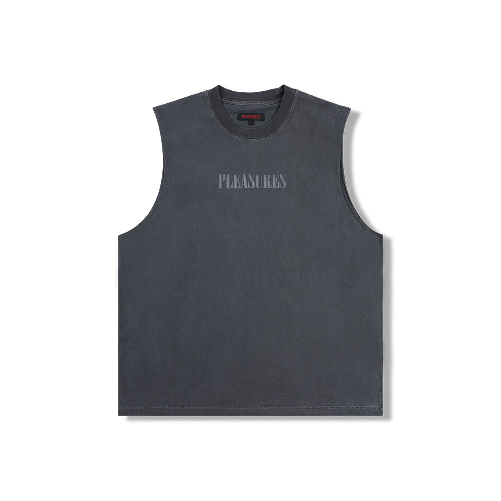 Pleasures Onyx Sleeveless Shirt - Faded Black - Crowdless