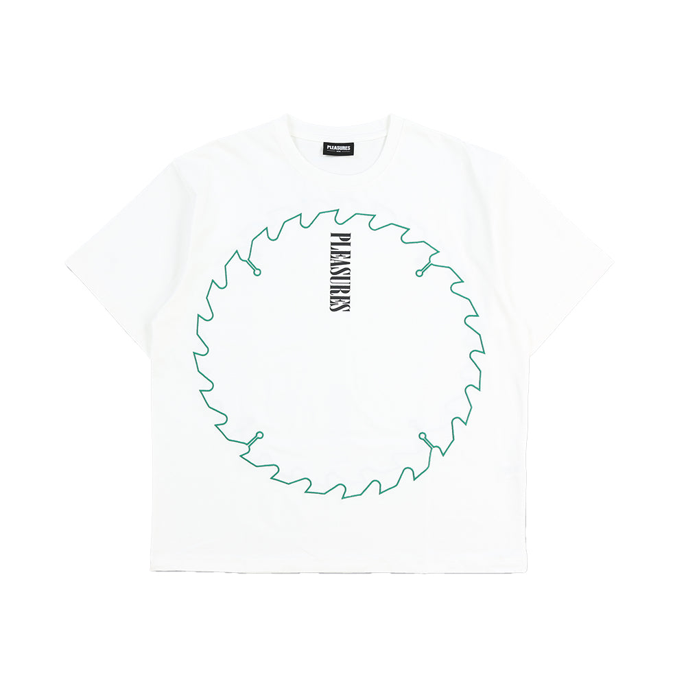 Pleasures Saw Heavyweight T-shirt - White - Crowdless