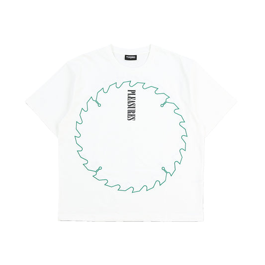 Pleasures Saw Heavyweight T-shirt - White - Crowdless