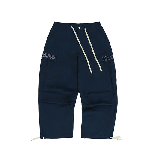 Visitor Wide Fit Cargo Pants - Navy
