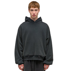 032c “Psychic” Layered Bubble Hoodie - Faded Black - Crowdless