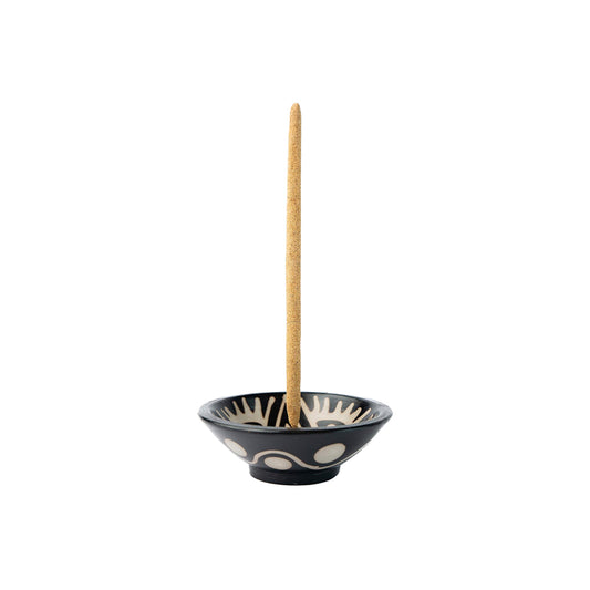 Incense Holder - Black/White Pattern