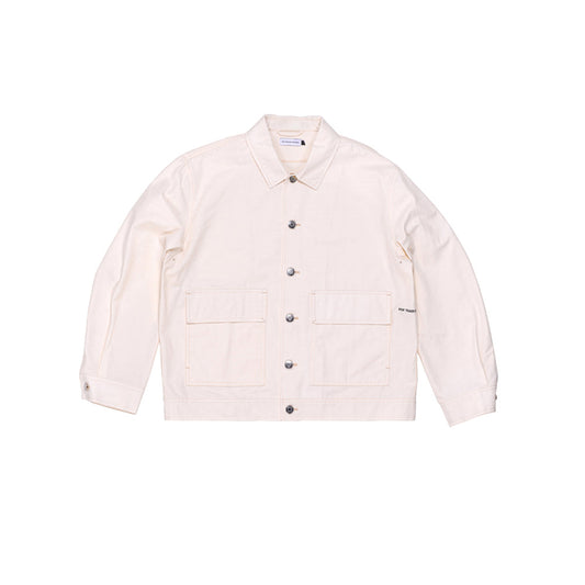 Pop Full Button Linen Jacket - Off White
