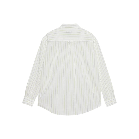 Stüssy Classic Shirt Striped Cotton Linen - White - Crowdless