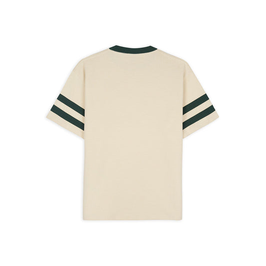 Embossed Worldwide Short Sleeve Football Shirt - Natural