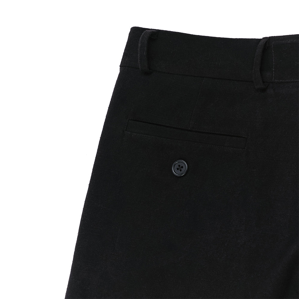 Story mfg Fenn Trousers - Black Slub - Crowdless
