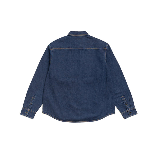 Stüssy Work Denim Shirt - Dark Denim - Crowdless