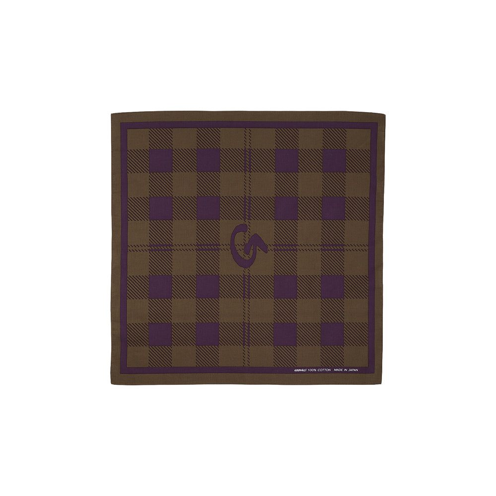 Plaid Bandana - Plum