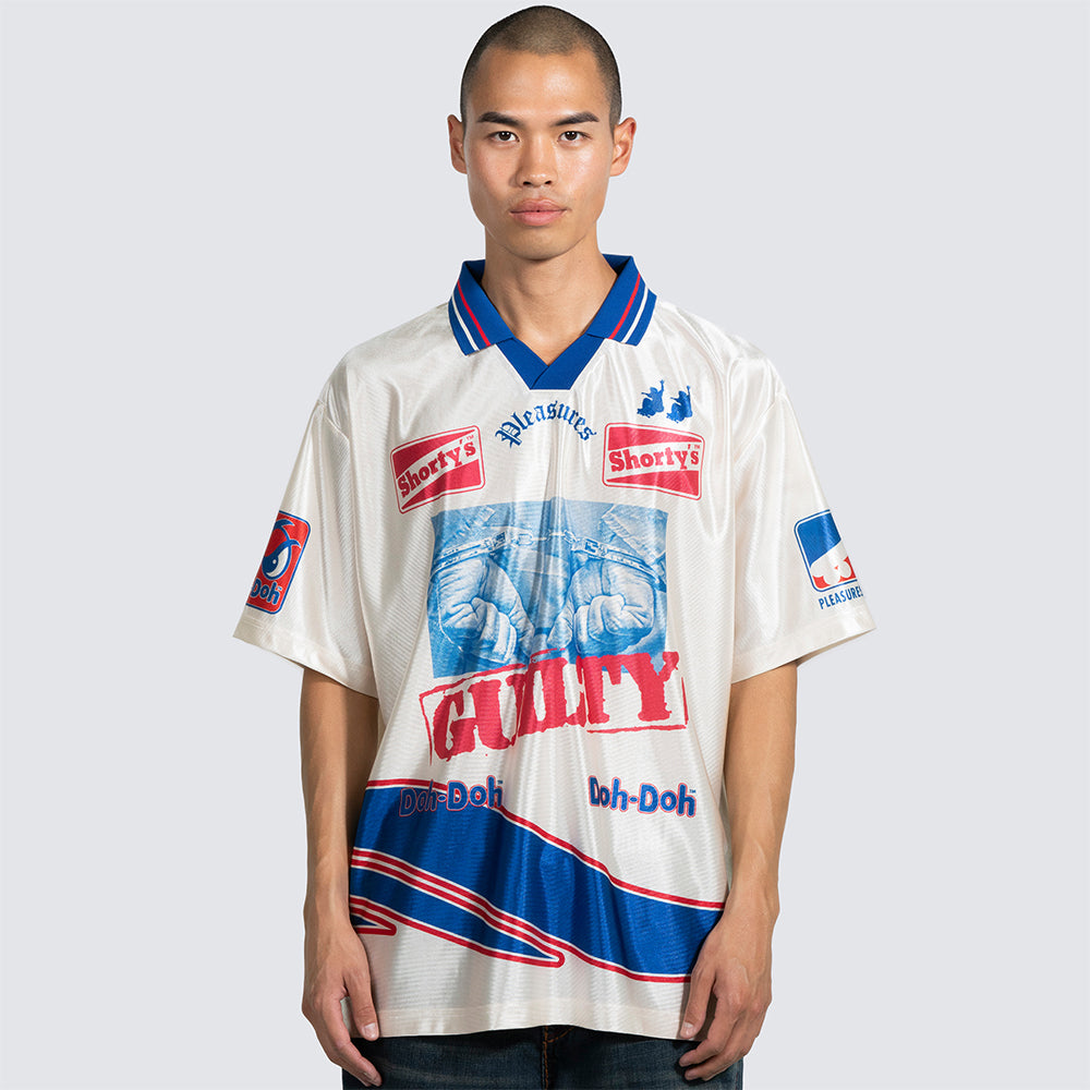 Pleasures Guilty Soccer Jersey - Off White - Crowdless