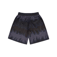 Dime Space Flame Mesh Shorts - Black - Crowdless