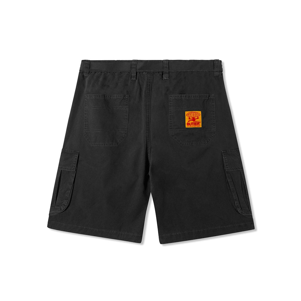 Butter Goods Field Cargo Shorts - Black - Crowdless