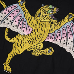 Brain Dead Flying Tiger Short Sleeve Western Shirt - Black - Crowdless