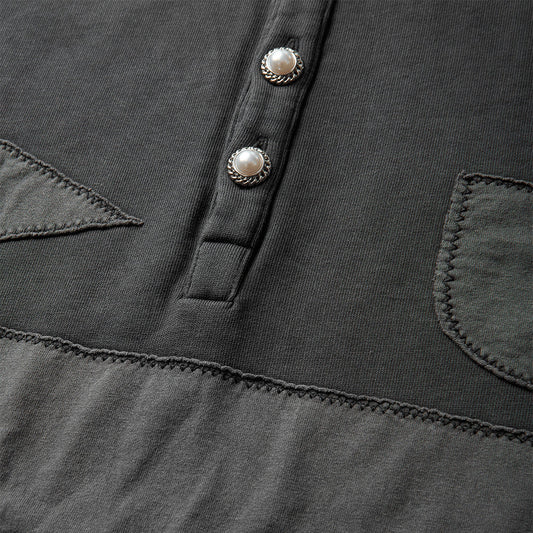 Umbro Censored Pearls Hoodie in washed black with pearl graphic detail