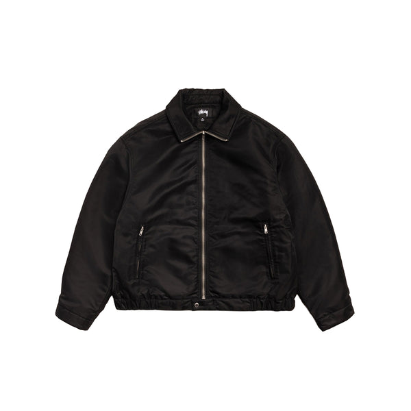 Pile Lined Zip Jacket - Black