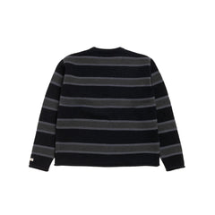 Stüssy Striped Wool Sweater - Black - Crowdless