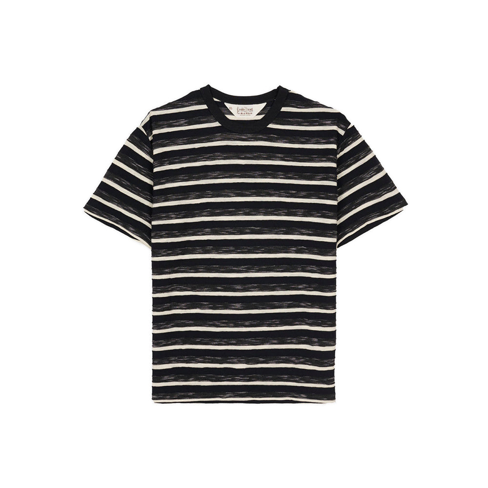 Brain Dead Casey Striped T-Shirt - Black - Crowdless
