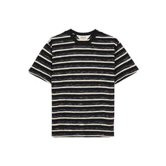 Brain Dead Casey Striped T-Shirt - Black - Crowdless