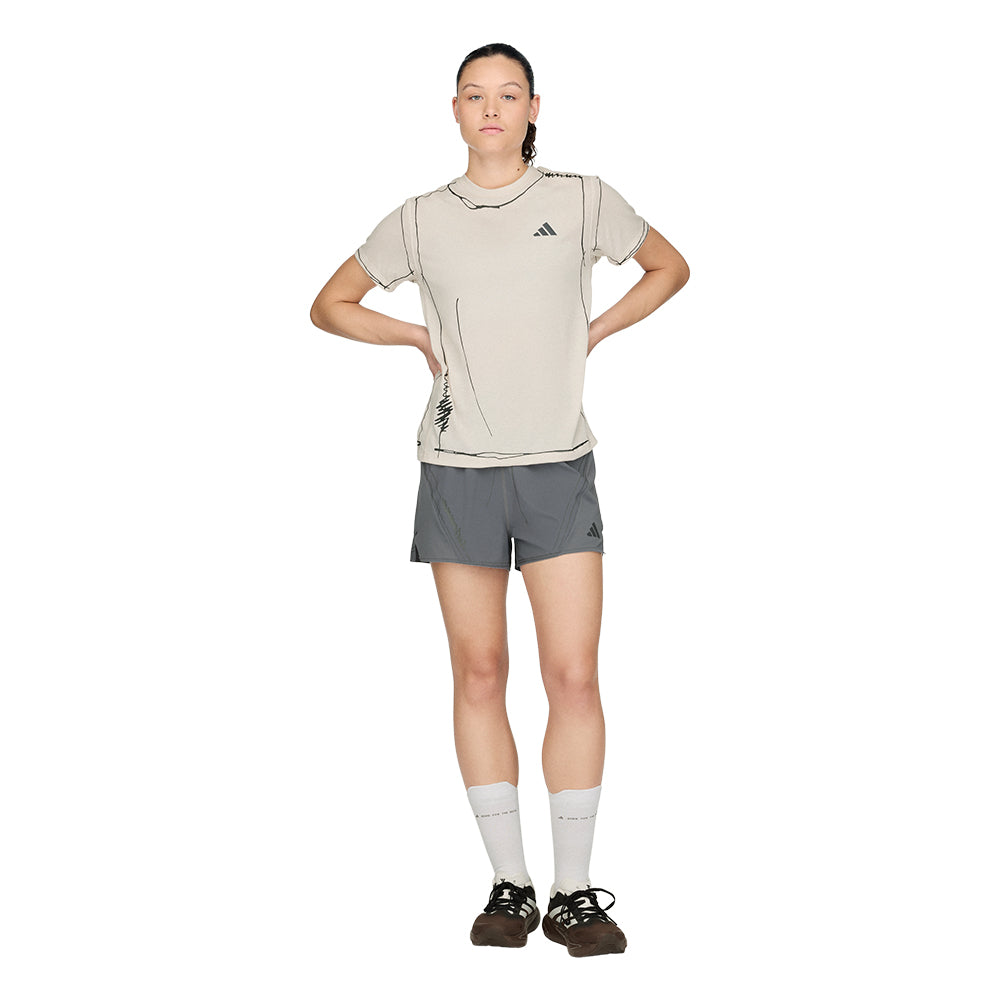 adidas ADI365 SFTM Running Unitefit T-Shirt - Halo Ivory - Crowdless