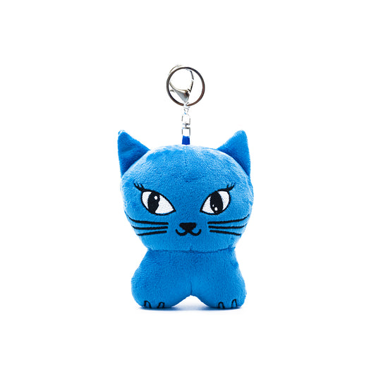 Carpet Company Cat Plush Keychain - Blue - Crowdless