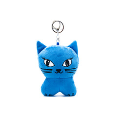 Carpet Company Cat Plush Keychain - Blue - Crowdless