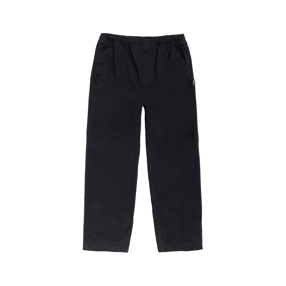 Stüssy Beach Pant Cotton Twill - Black - Crowdless