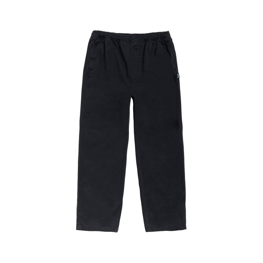 Stüssy Beach Pant Cotton Twill - Black - Crowdless