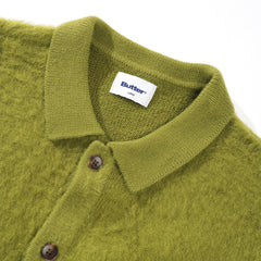 Mohair Button Up Knitted Shirt - Moss