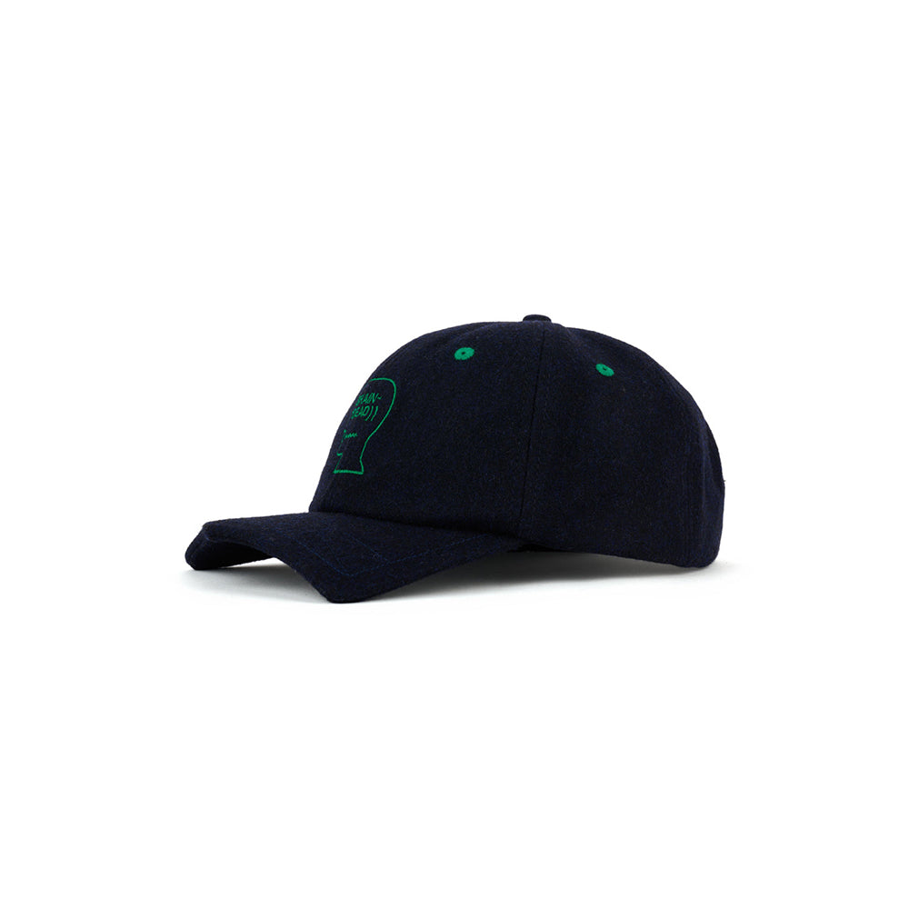 Brain Dead Batwing Logohead Flannel Hat - Navy - Crowdless