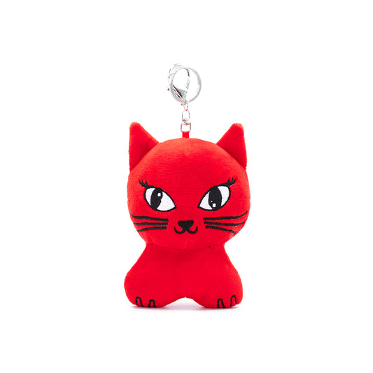 Carpet Company Cat Plush Keychain - Red - Crowdless