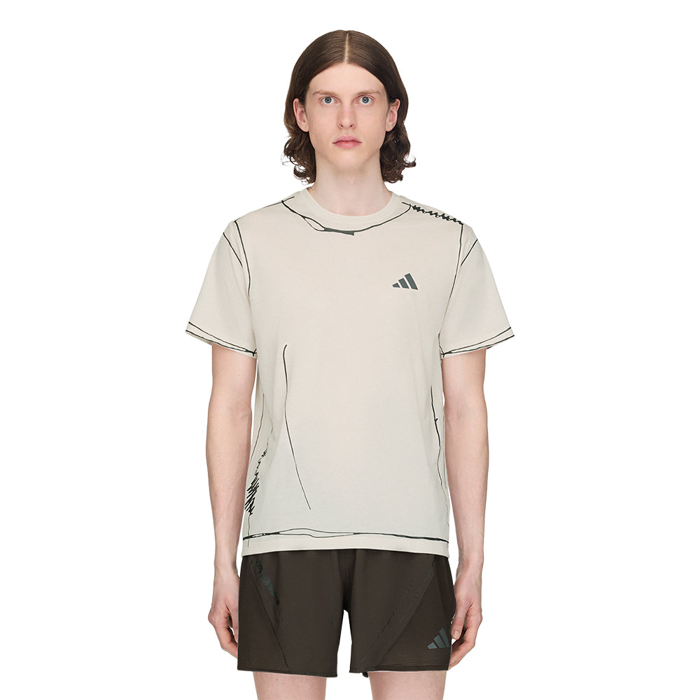 adidas ADI365 SFTM Running Unitefit T-Shirt - Halo Ivory - Crowdless