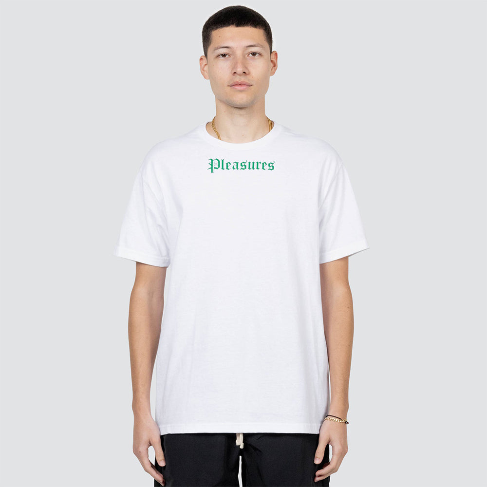 Pleasures Pub T-shirt - White - Crowdless