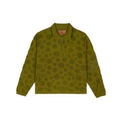 Brain Dead Dot Half Zip Sweater - Moss - Crowdless