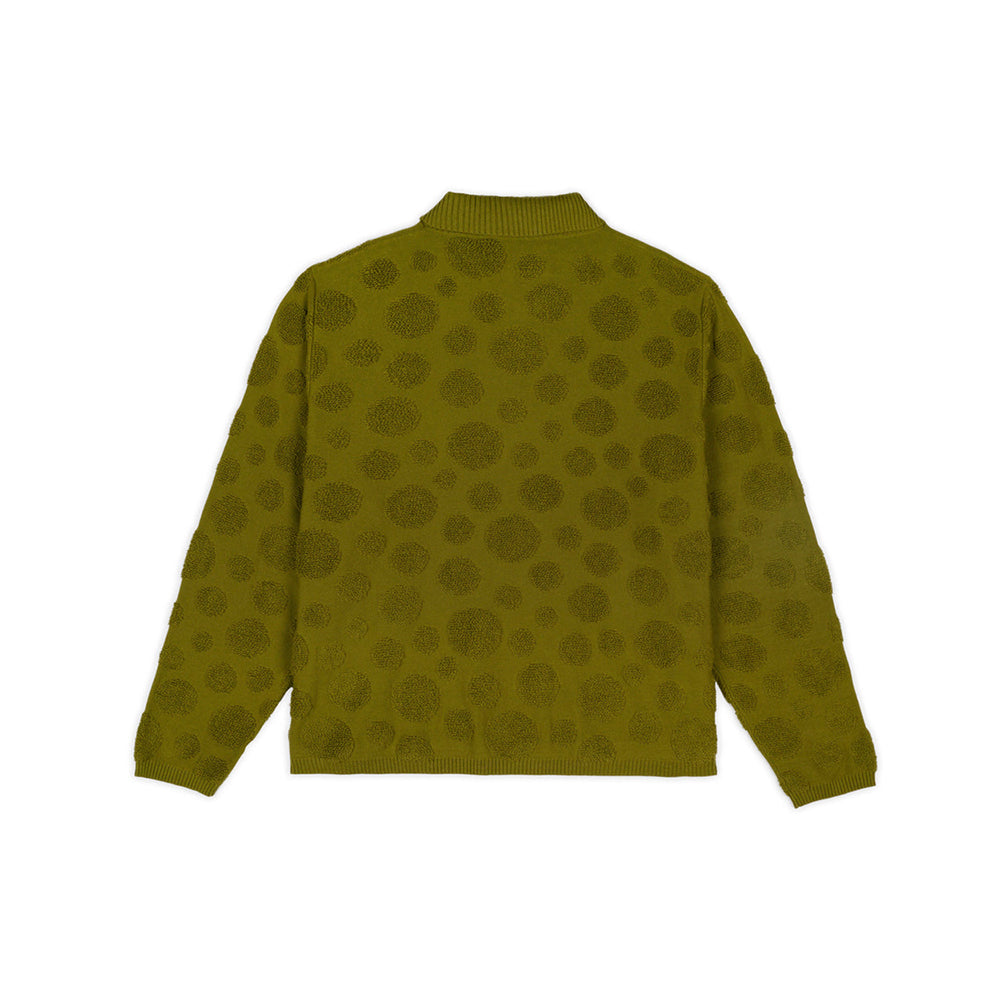 Brain Dead Dot Half Zip Sweater - Moss - Crowdless