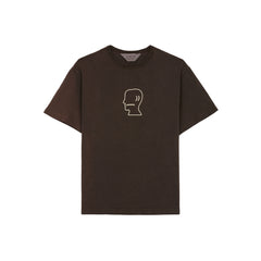 Brain Dead Heavyweight 3D Embroidery Logohead T-Shirt - Brown - Crowdless