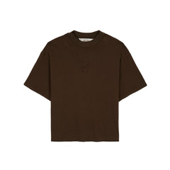 Brain Dead Boxy Thermal Mock Neck T-Shirt - Brown - Crowdless
