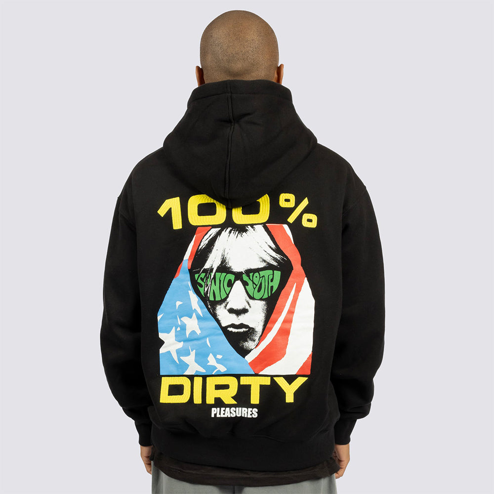 Pleasures Dirty Hoodie - Black - Crowdless