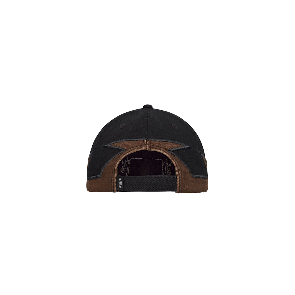 Umbro Laurel Cap in brown, classic structured headwear with curved brim
