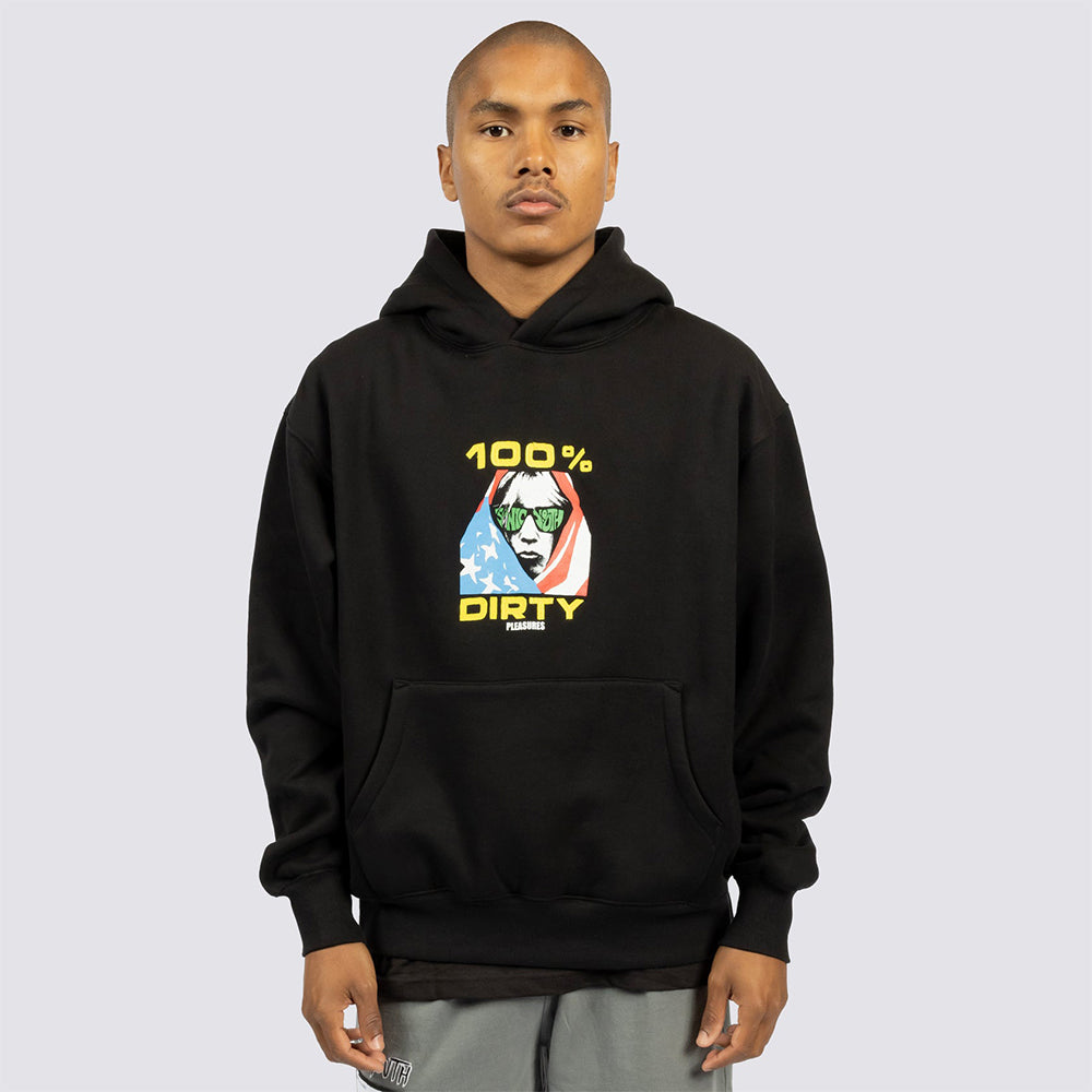 Pleasures Dirty Hoodie - Black - Crowdless