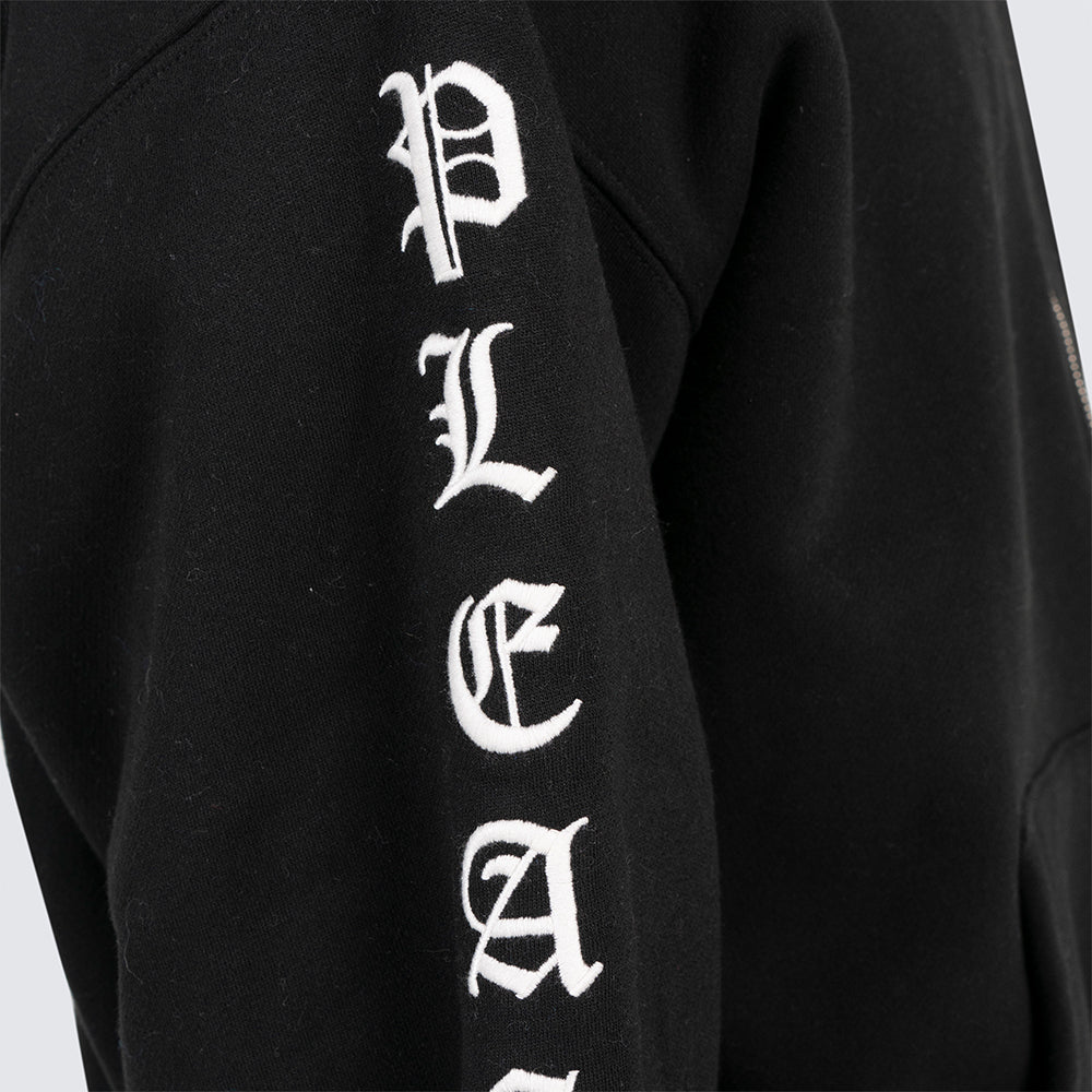 Pleasures Oe Zip Up Hoodie - Black - Crowdless