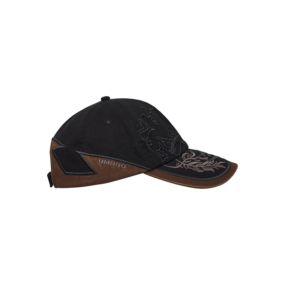 Umbro Laurel Cap in brown, featuring a classic curved brim and embroidered logo