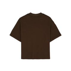 Brain Dead Boxy Thermal Mock Neck T-Shirt - Brown - Crowdless