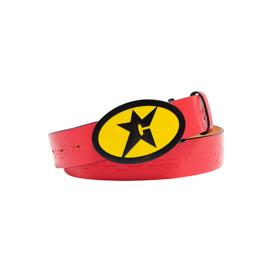 Leather Belt - Red