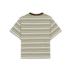 Brain Dead Looped Stripe T-Shirt - Green Multi - Crowdless