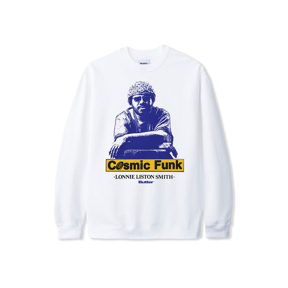 Butter Goods Cosmic Funk Crewneck - White - Crowdless