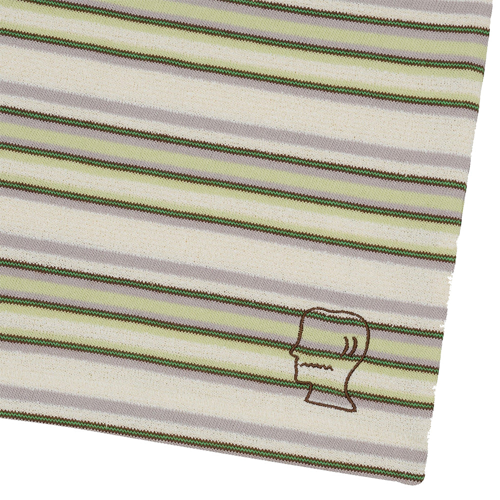 Brain Dead Looped Stripe T-Shirt - Green Multi - Crowdless