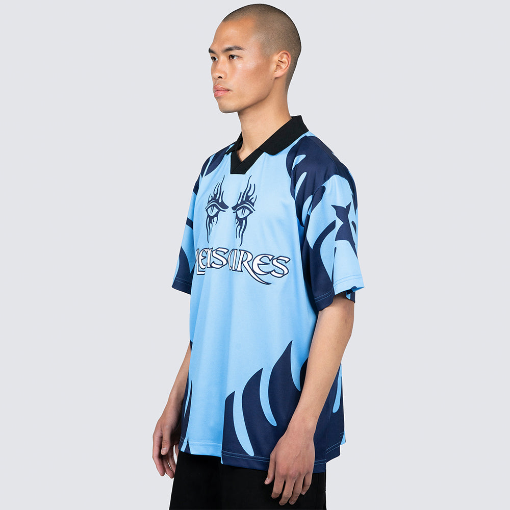 Pleasures Afterlife Soccer Jersey - Blue - Crowdless