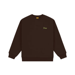 Dime Small Logo Crewneck - Deep Brown - Crowdless